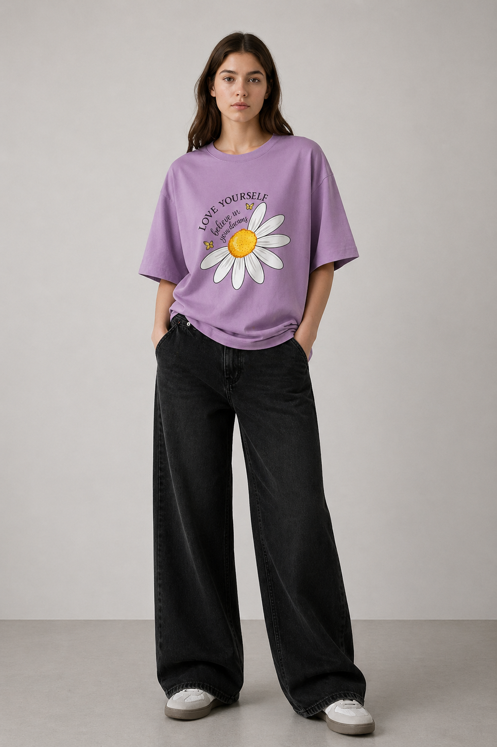 Self Love Daisy Oversized Tee