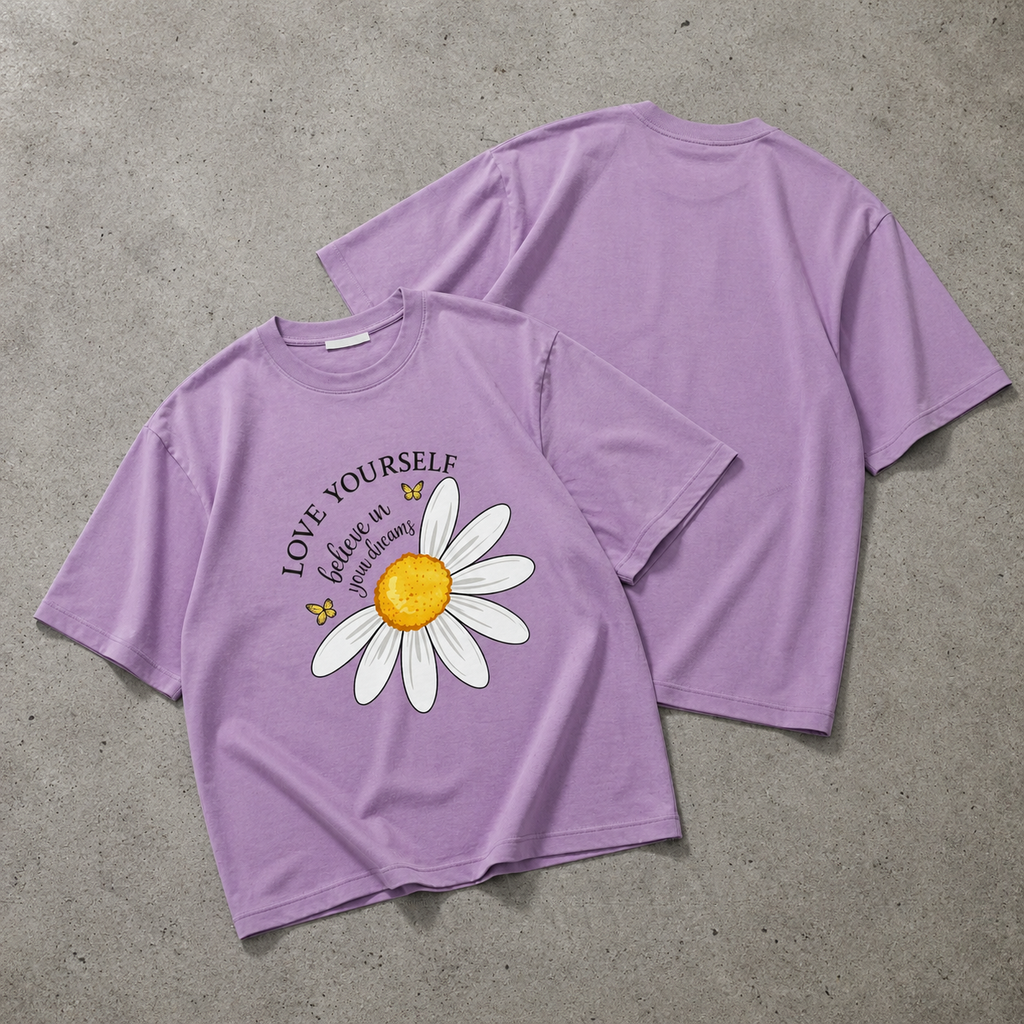 Self Love Daisy Oversized Tee