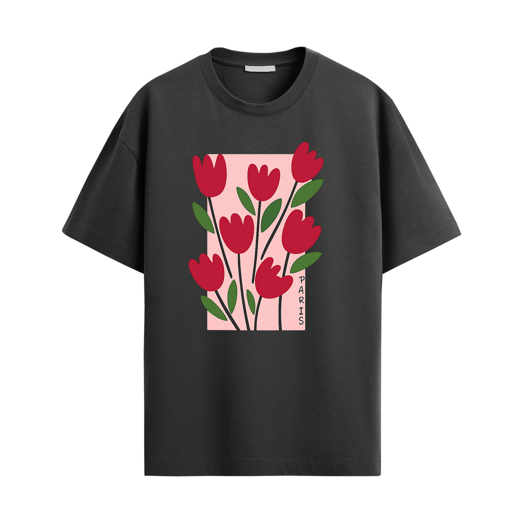 Paris Tulip Oversized Tee